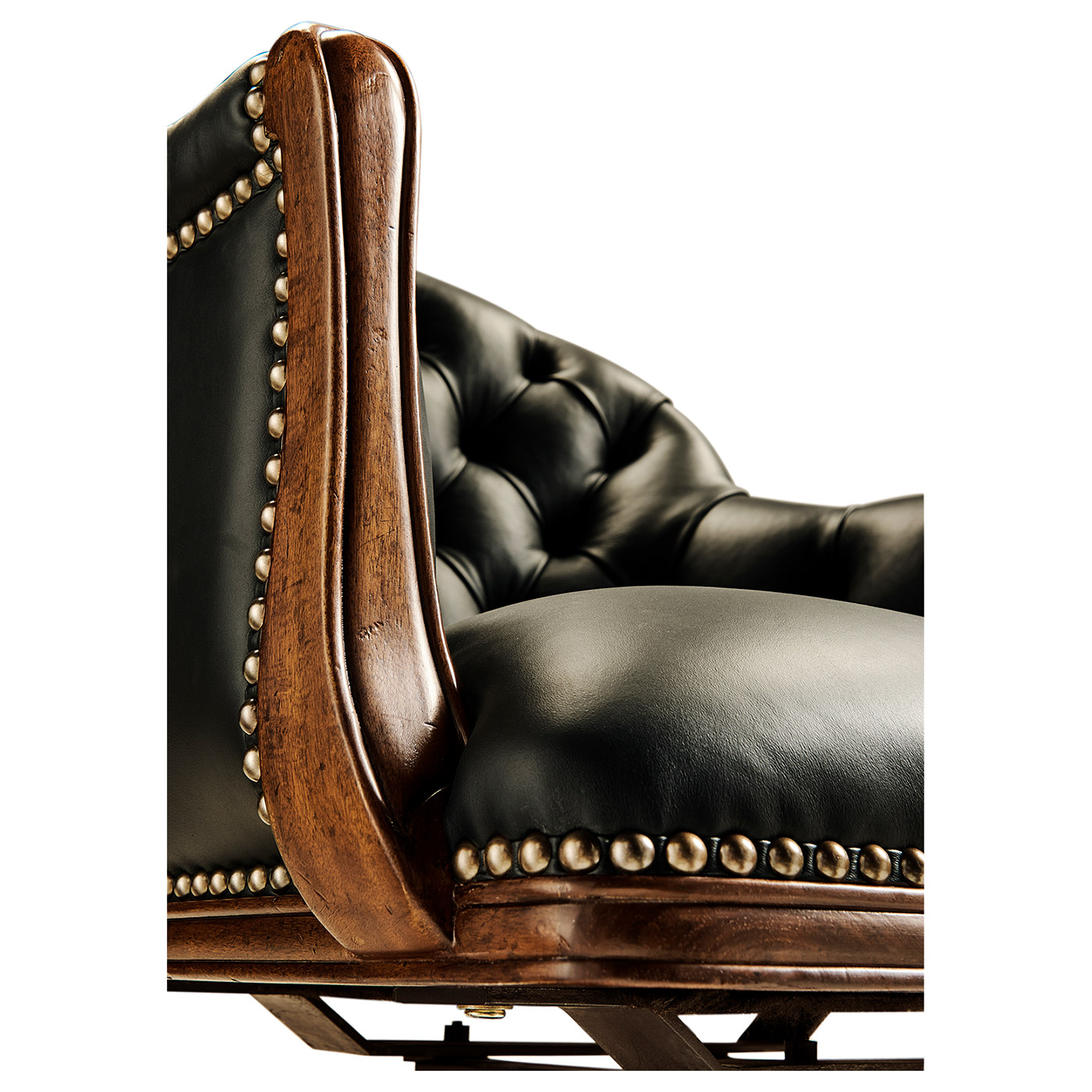 Chesterfield Style Walnut Office Chair