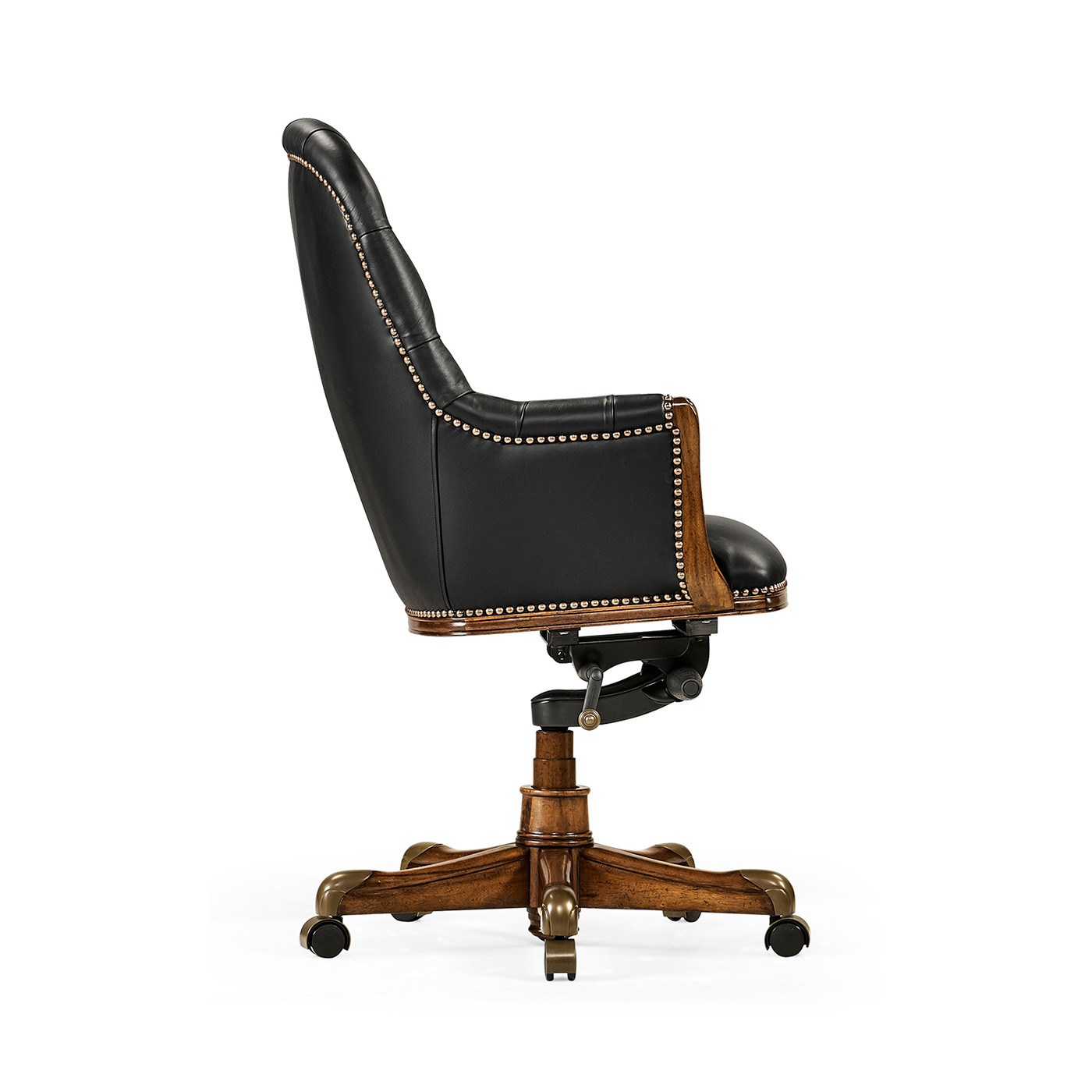 Chesterfield Style High Back Walnut Office Chair