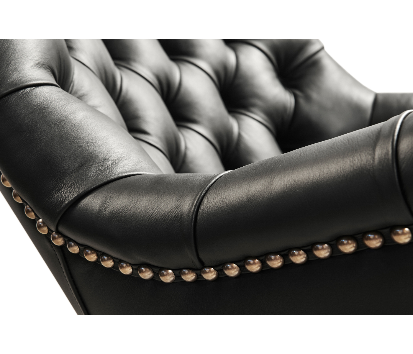 Chesterfield Style High Back Walnut Office Chair