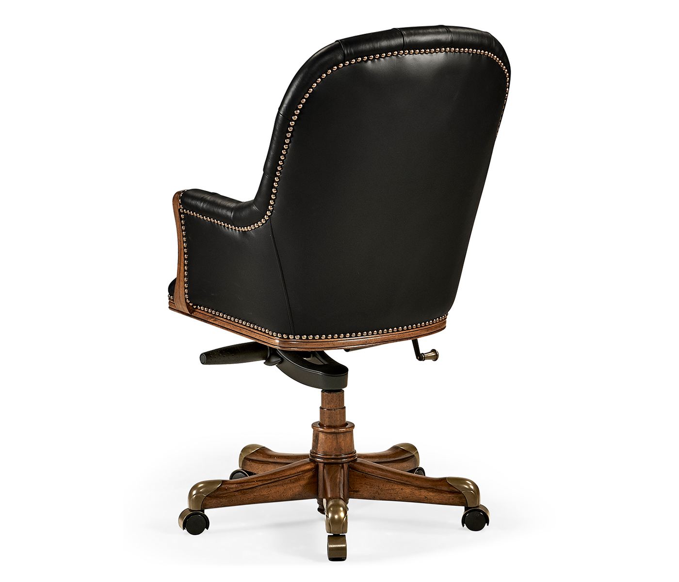 Chesterfield Style High Back Walnut Office Chair