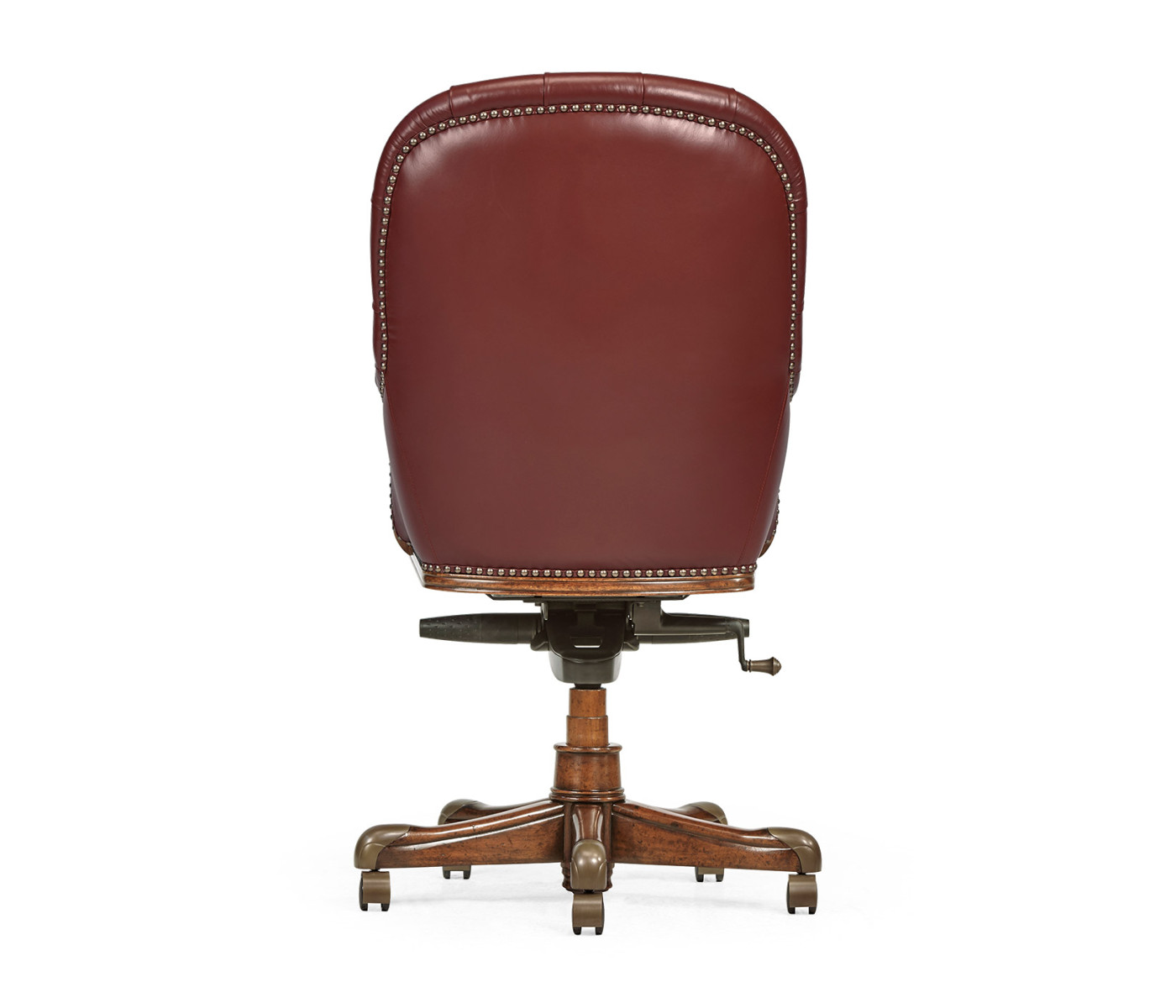 Chesterfield Style High Back Walnut Office Chair