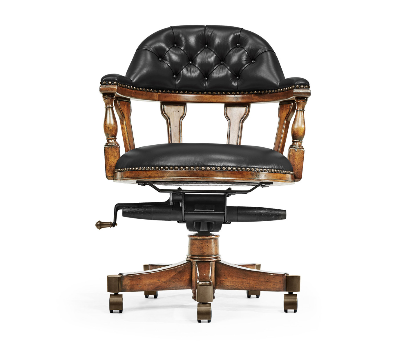 Captain's Style Walnut Office Chair