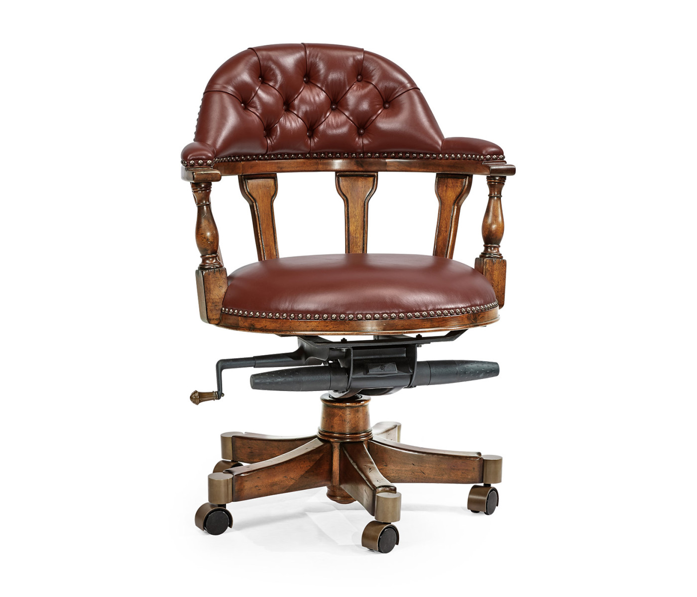 Captain's Style Walnut Office Chair