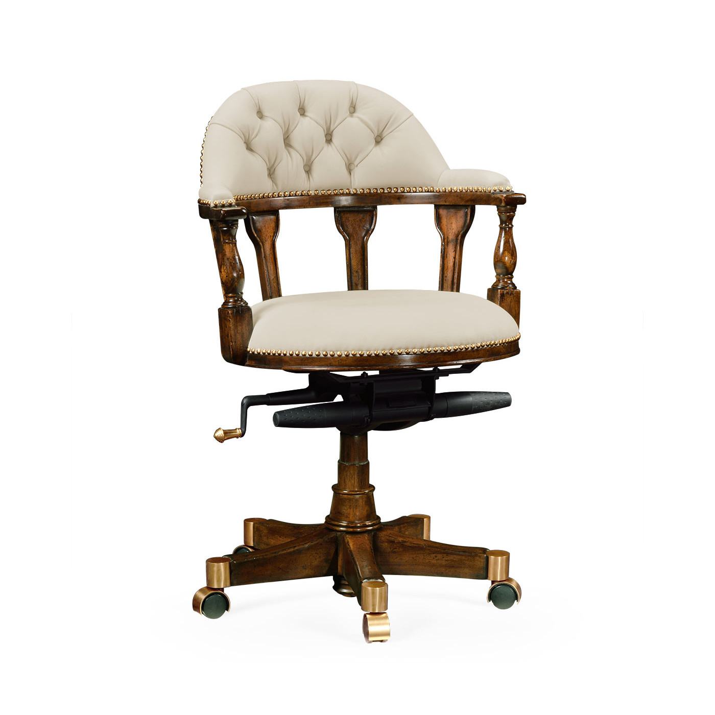 Captain's Style Walnut Office Chair