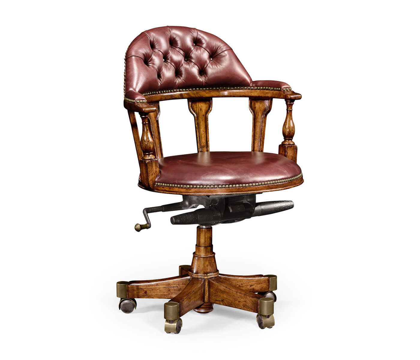 Captain's Style Walnut Office Chair