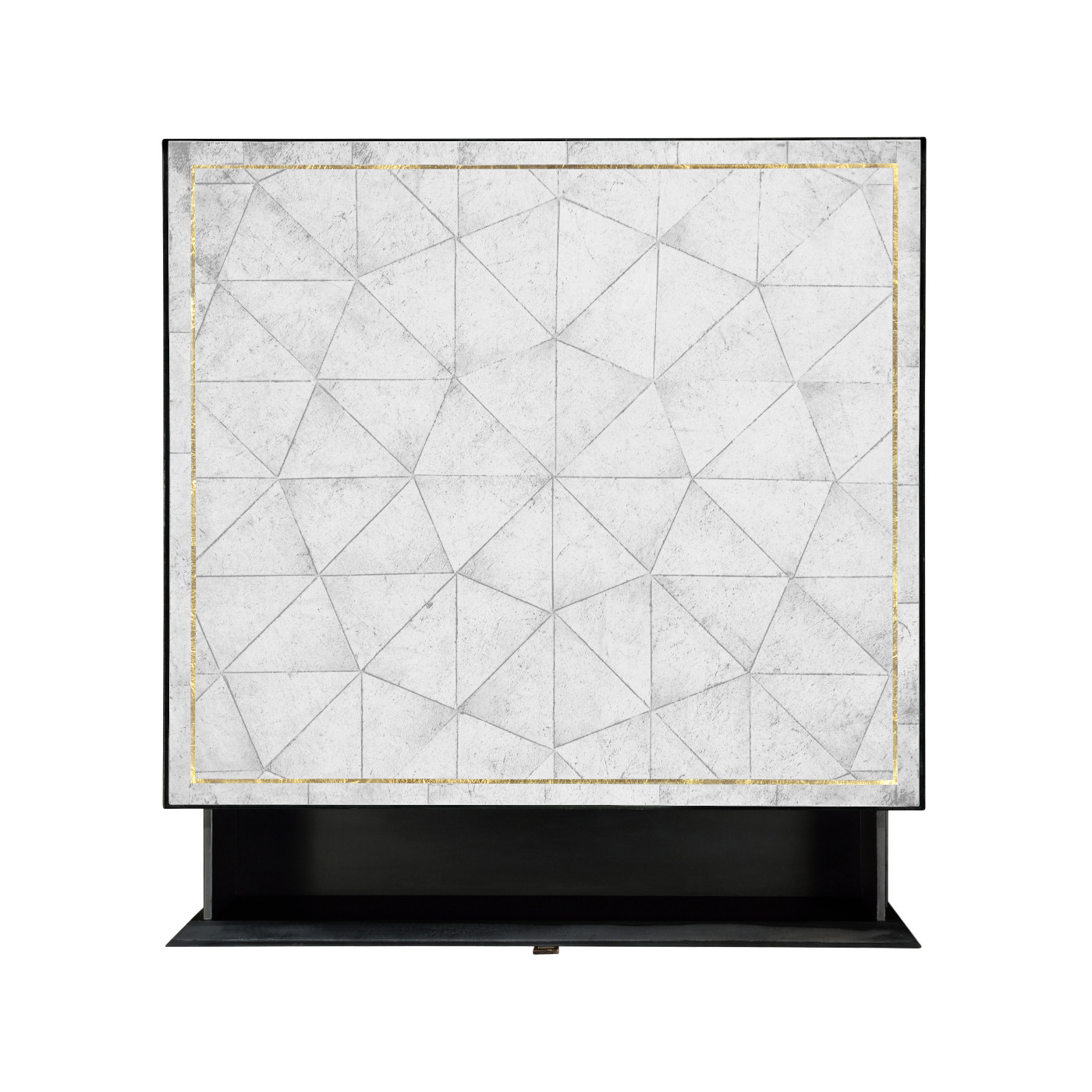 Églomisé & Bronze High Chest of Drawers