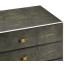 Anthracite Faux Shagreen & Gilded High Chest of Drawers