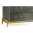 Anthracite Faux Shagreen & Gilded Large Chest of Drawers