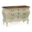 French provincial grey painted chest of drawers