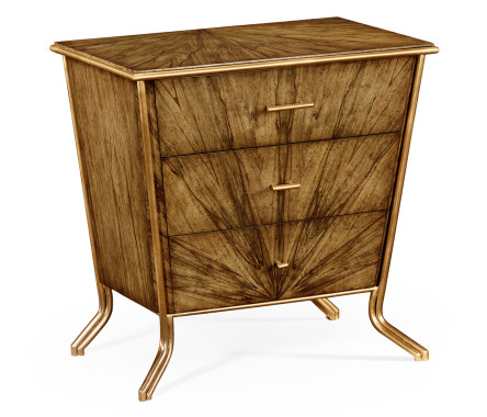 Argentinian Walnut Bedside Chest of Drawers