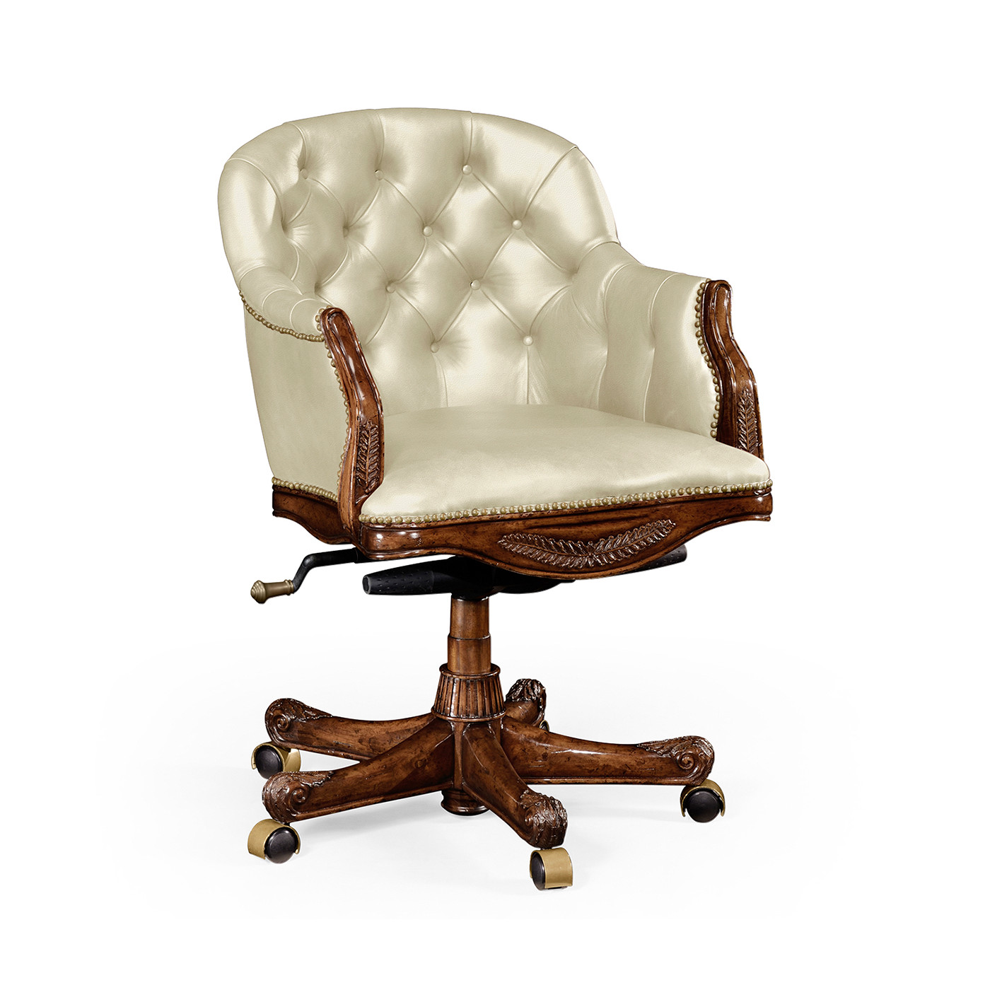 Chesterfield Style Mahogany Office Chair