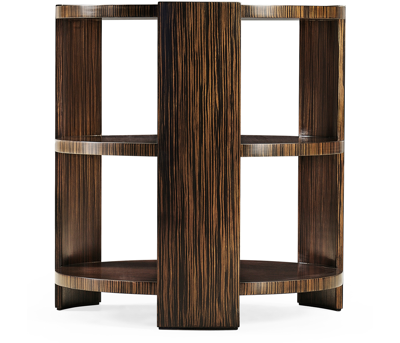 Art Deco Style Three-Tier Faux Macassar Side Table