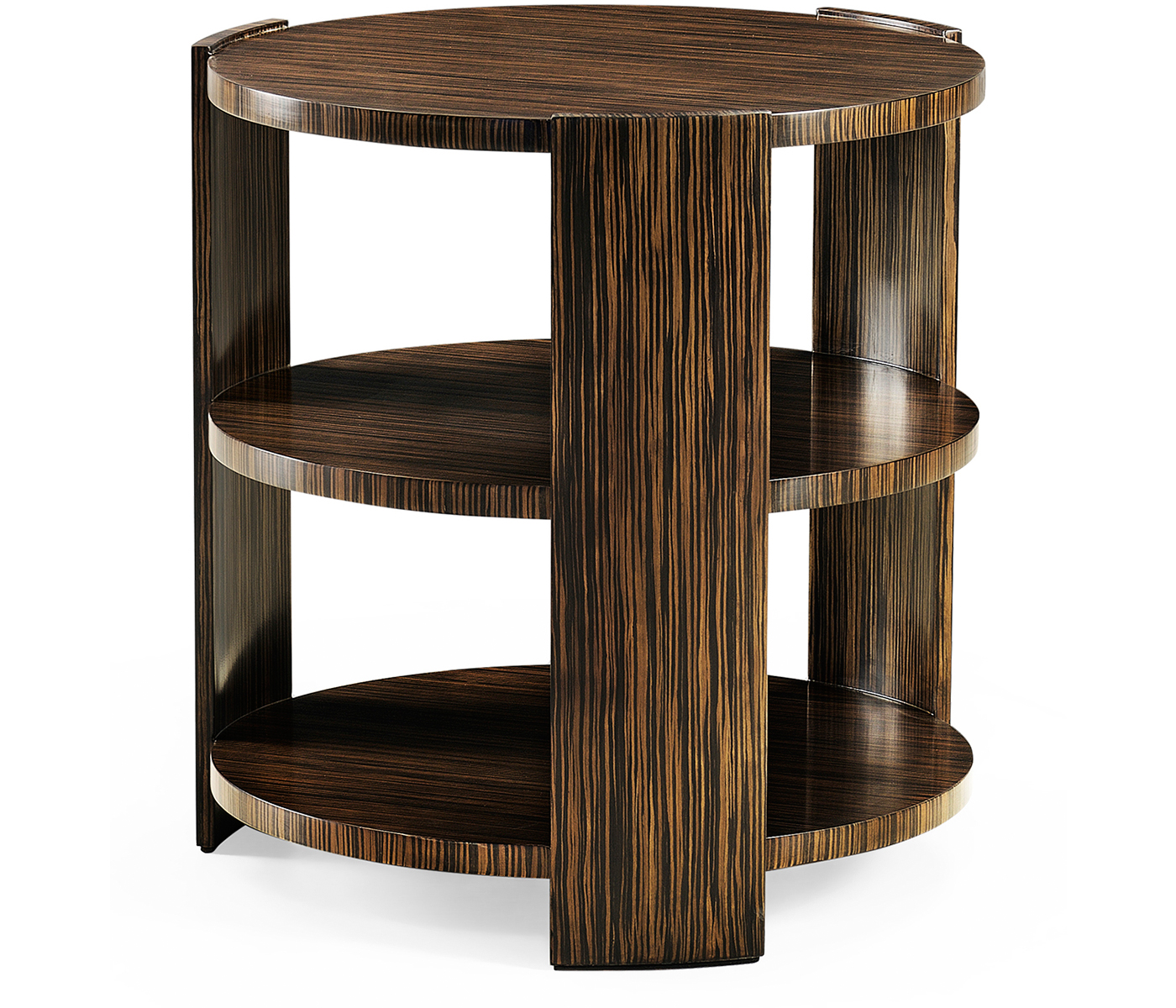 Art Deco Style Three-Tier Faux Macassar Side Table