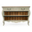 French provincial grey painted open bookcase