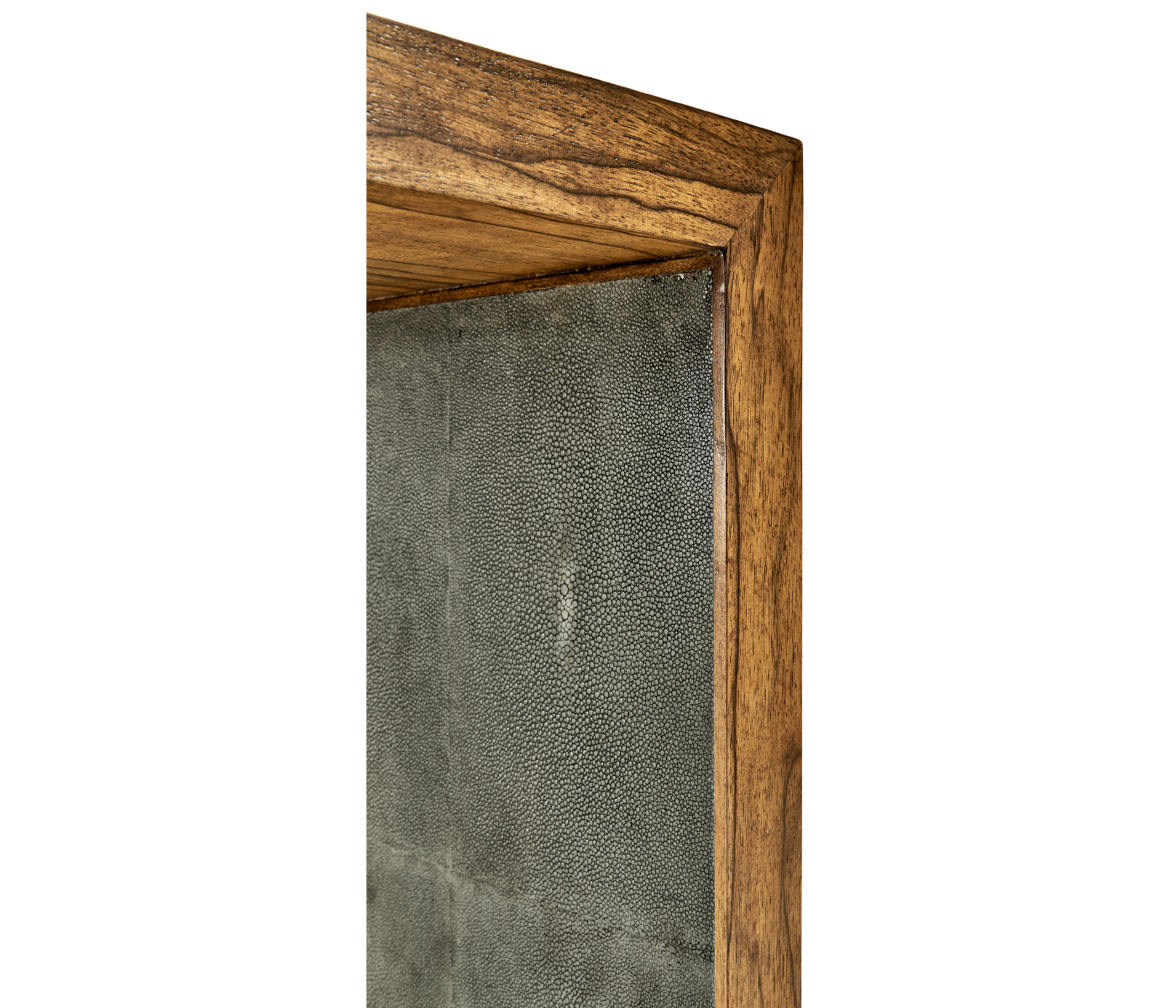 Argentinian Walnut & Anthracite Faux Shagreen Console