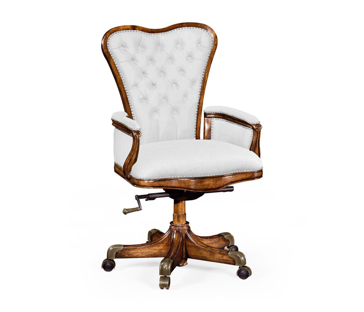 Double Lobed Walnut Office Chair