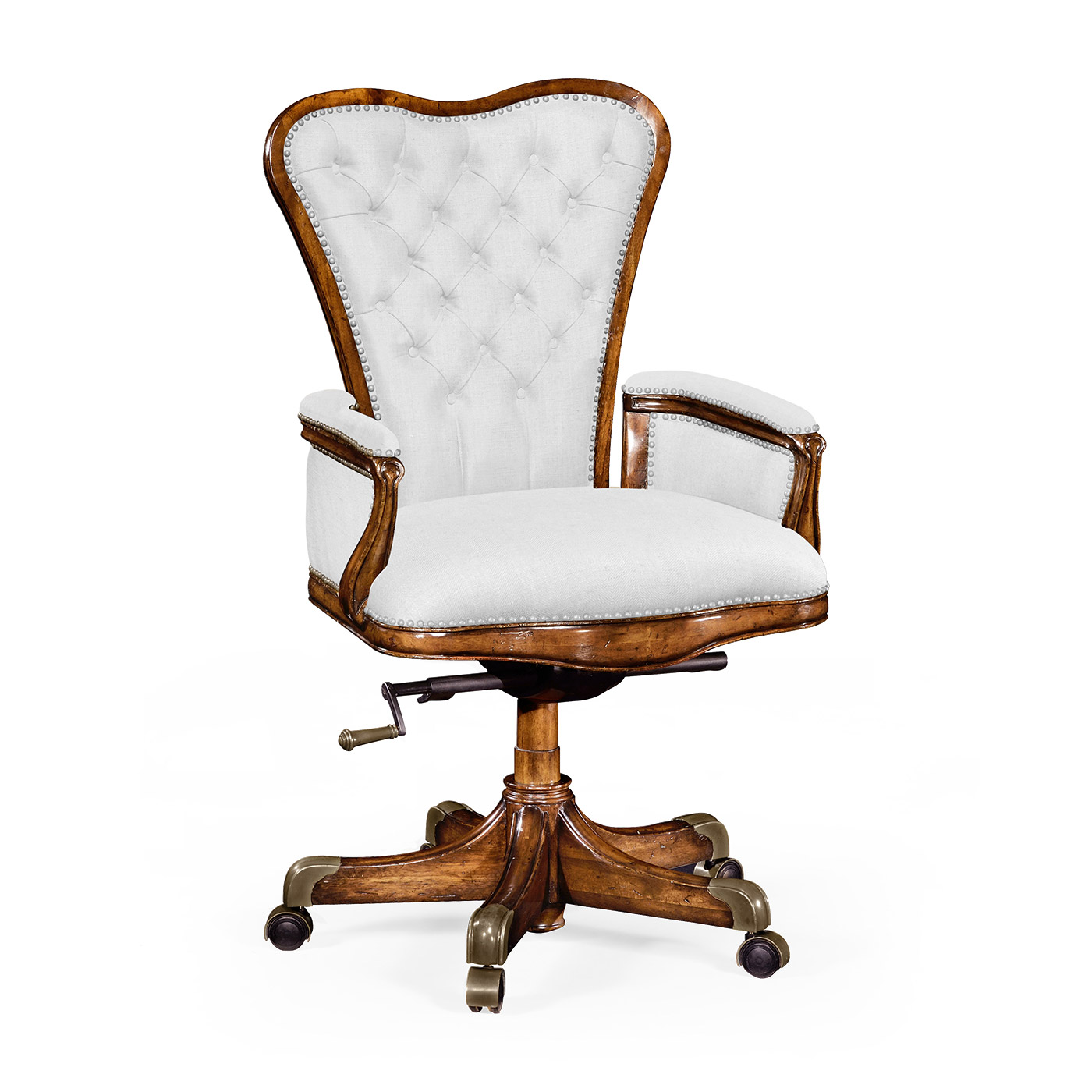 Double Lobed Walnut Office Chair