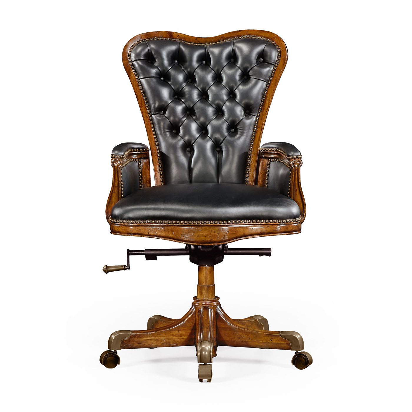 Double Lobed Walnut Office Chair