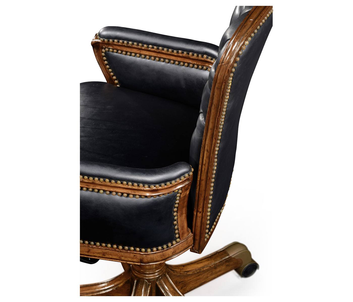 Double Lobed Walnut Office Chair