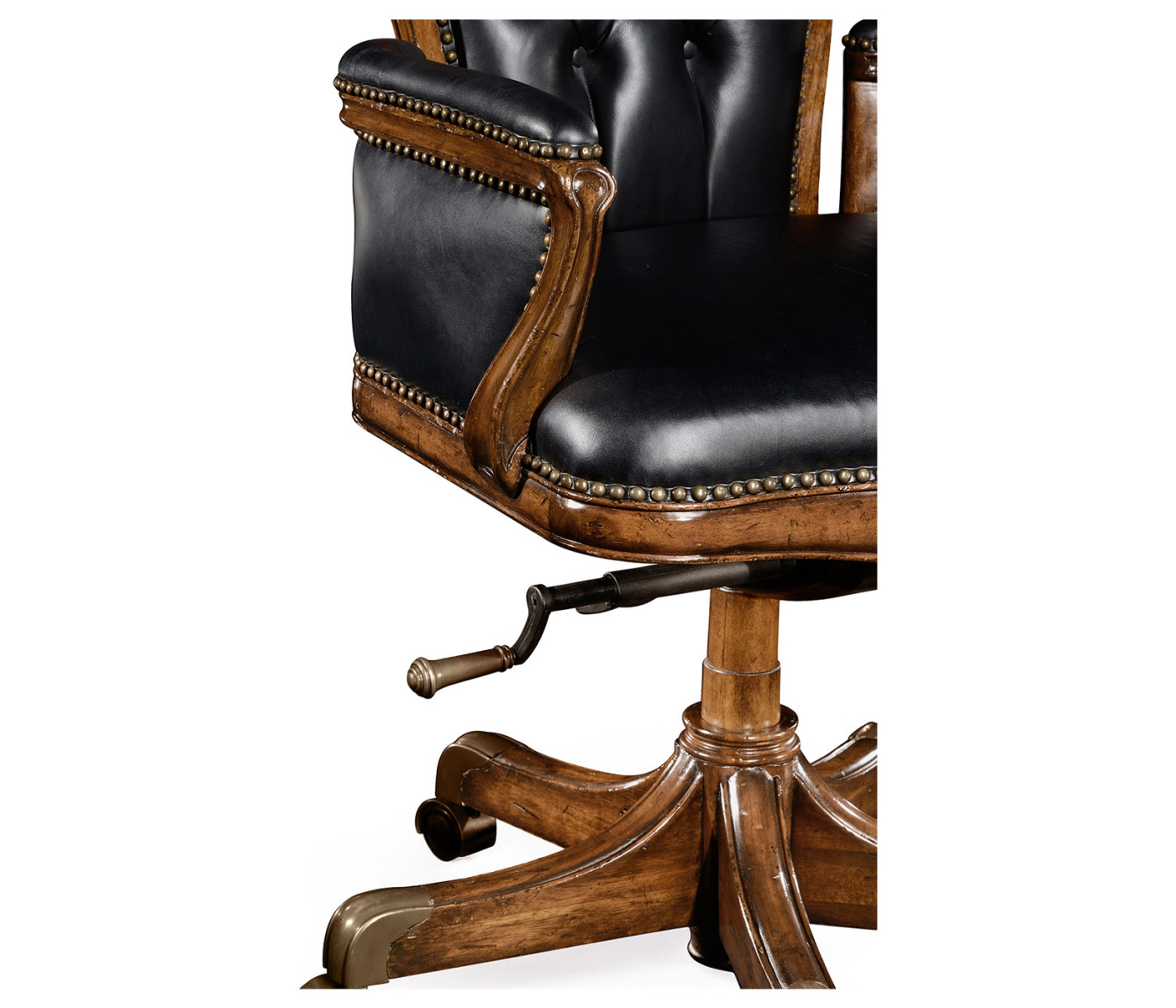 Double Lobed Walnut Office Chair
