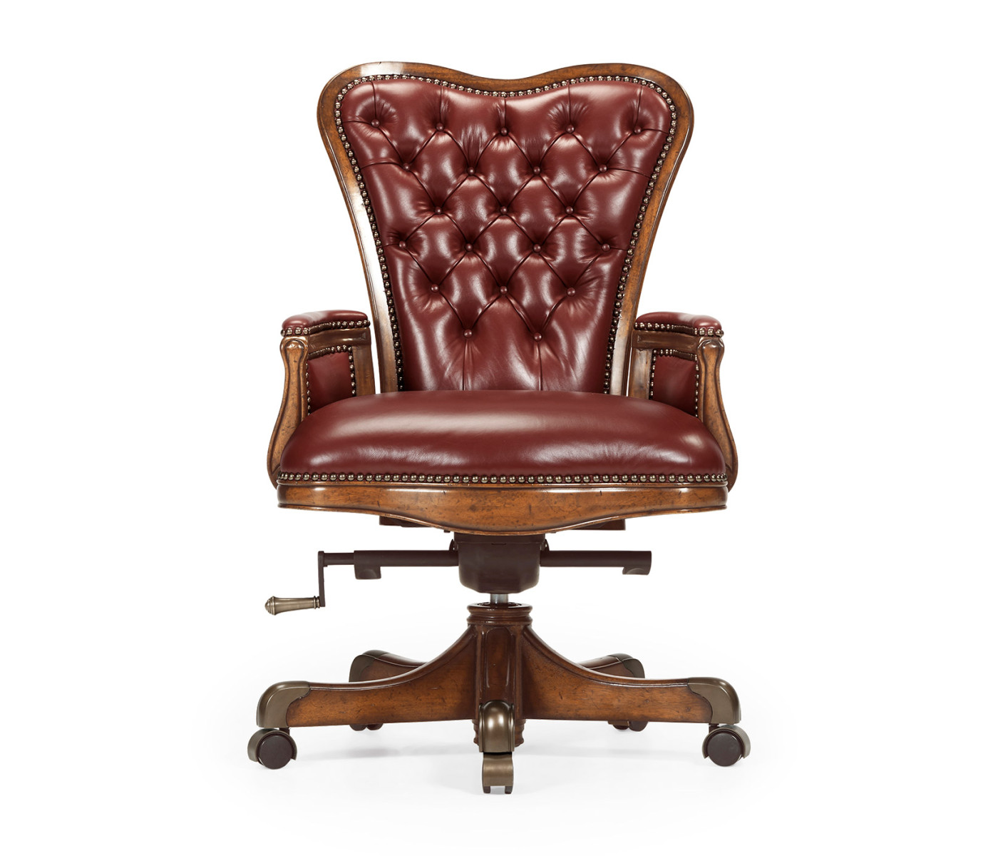 Double Lobed Walnut Office Chair