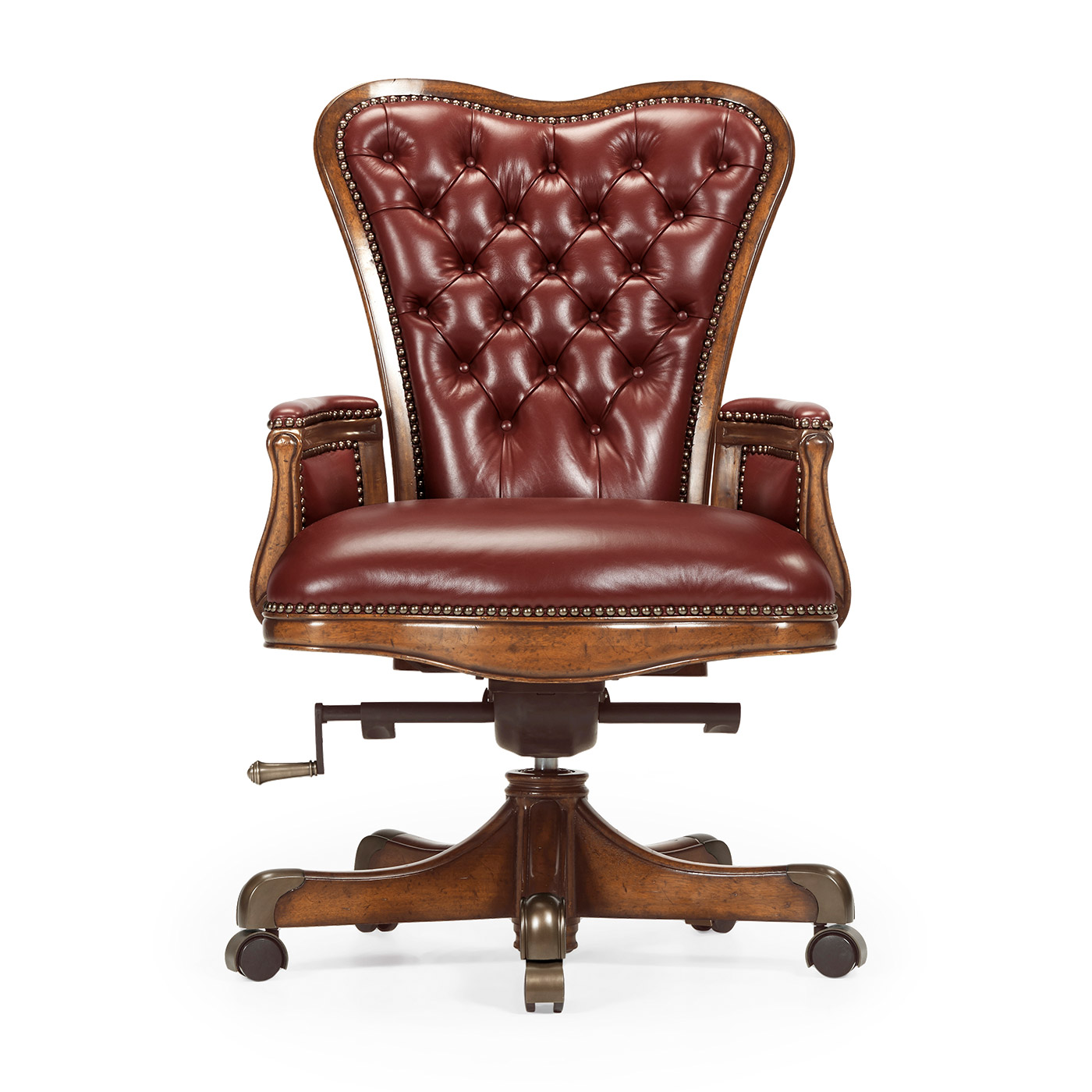 Double Lobed Walnut Office Chair