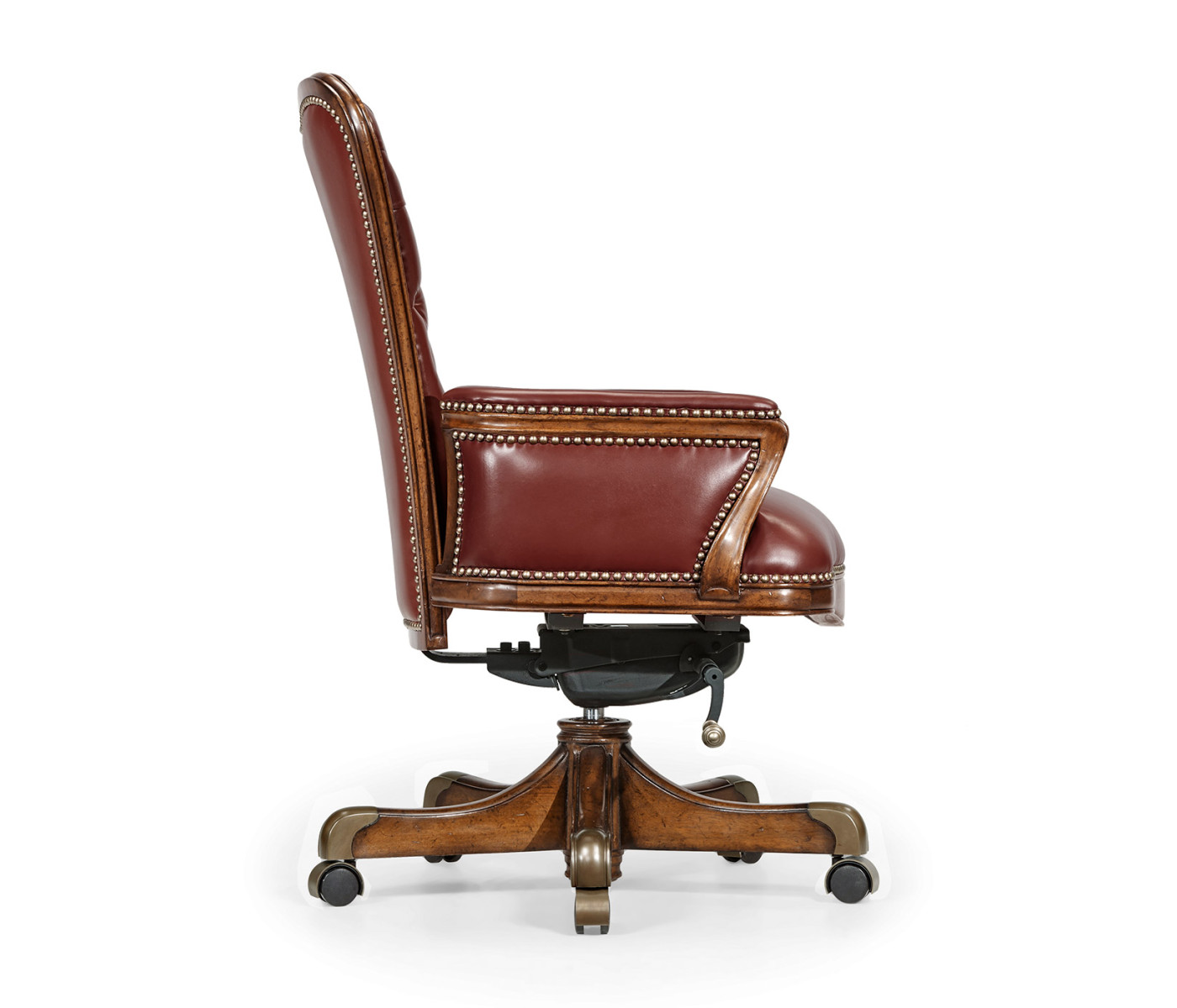 Double Lobed Walnut Office Chair