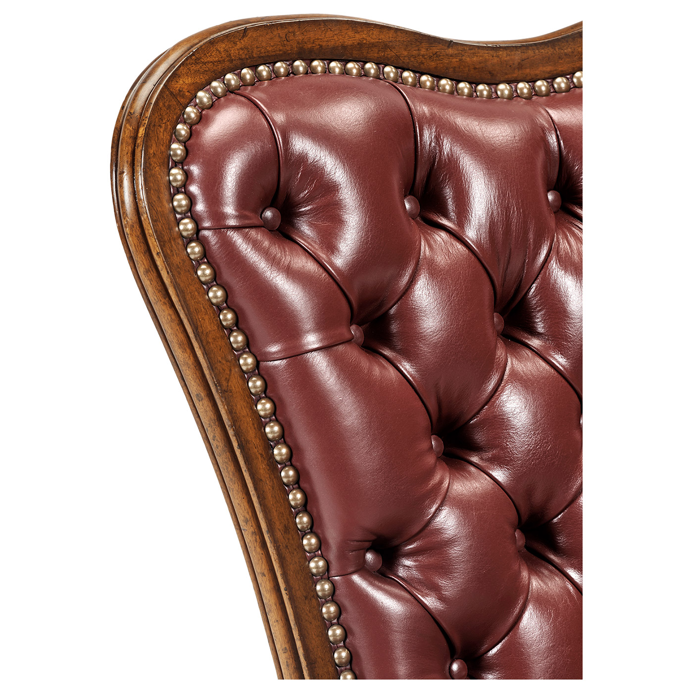 Double Lobed Walnut Office Chair