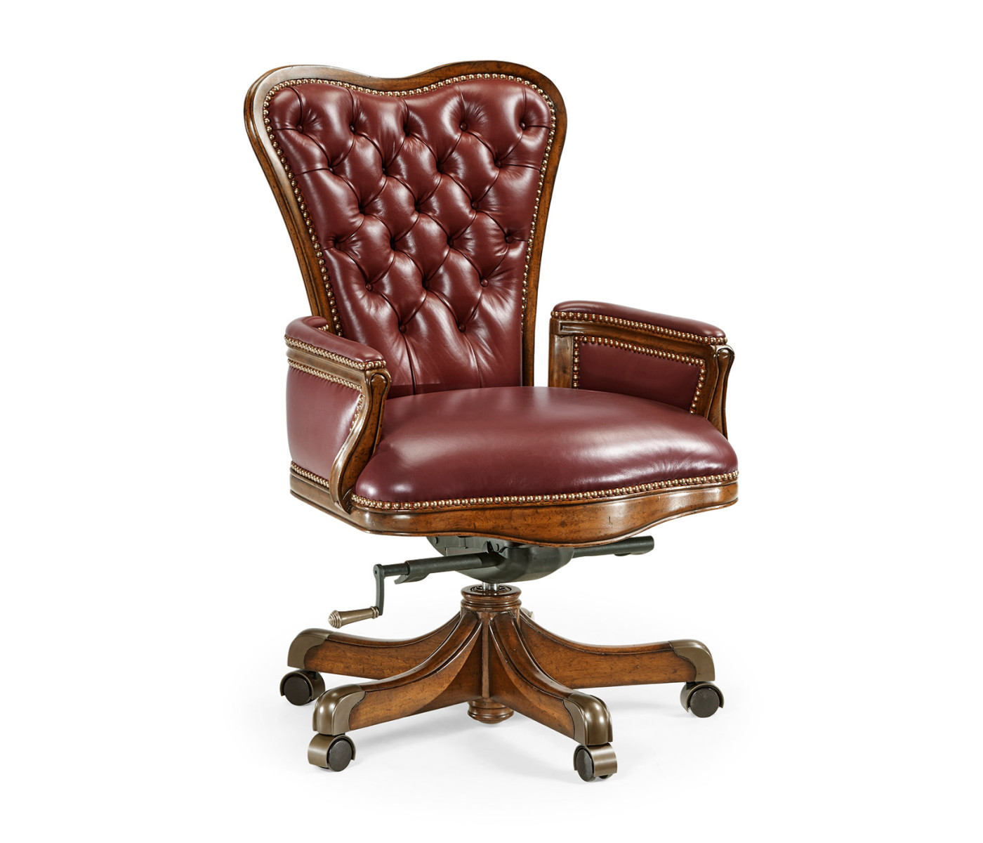 Double Lobed Walnut Office Chair
