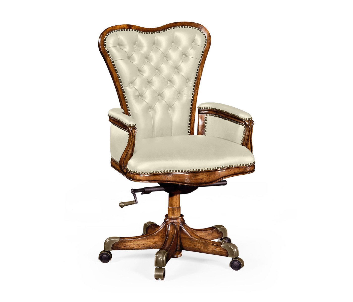 Double Lobed Walnut Office Chair