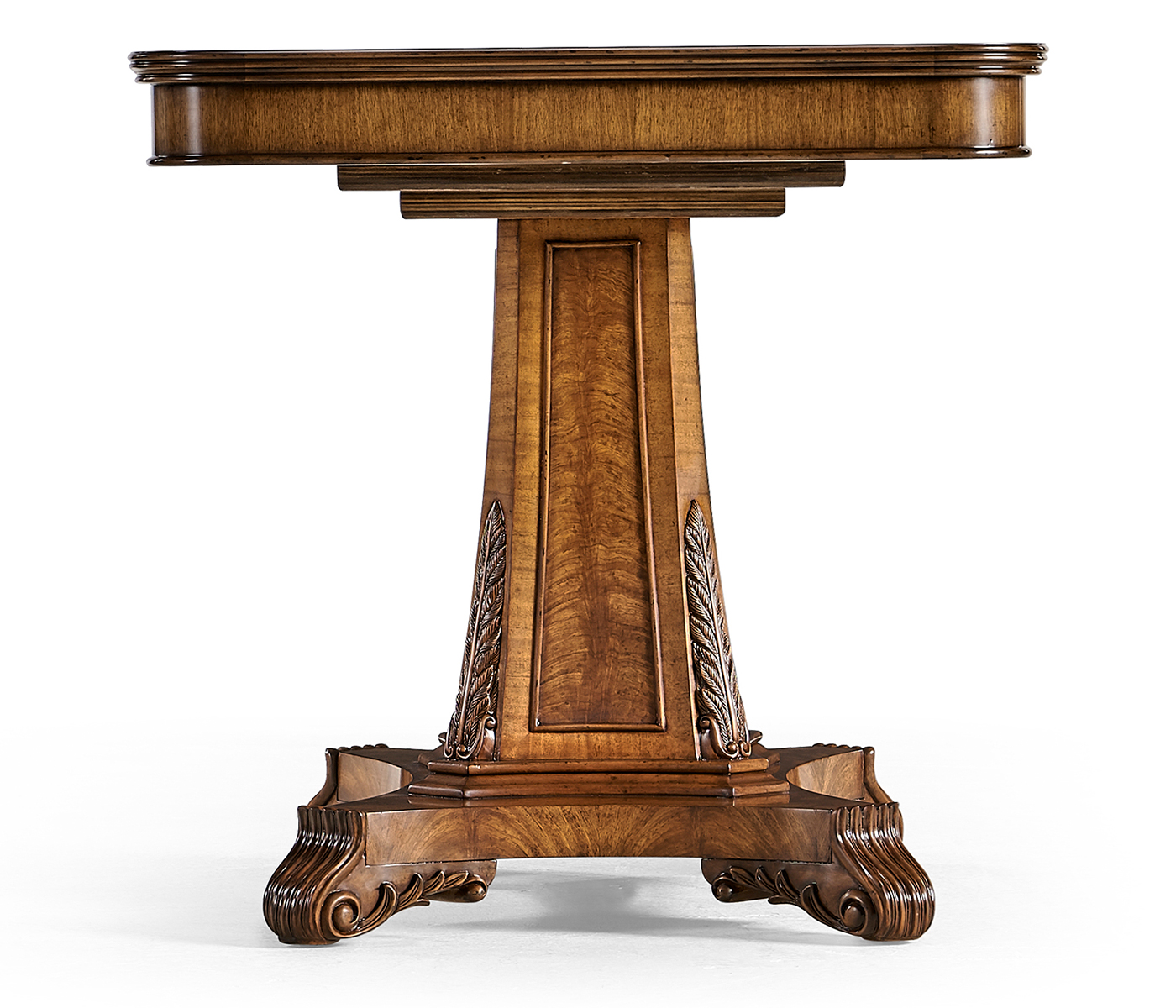Regency Rectangular Centre Table on Pedestal Base (Crotch Walnut)