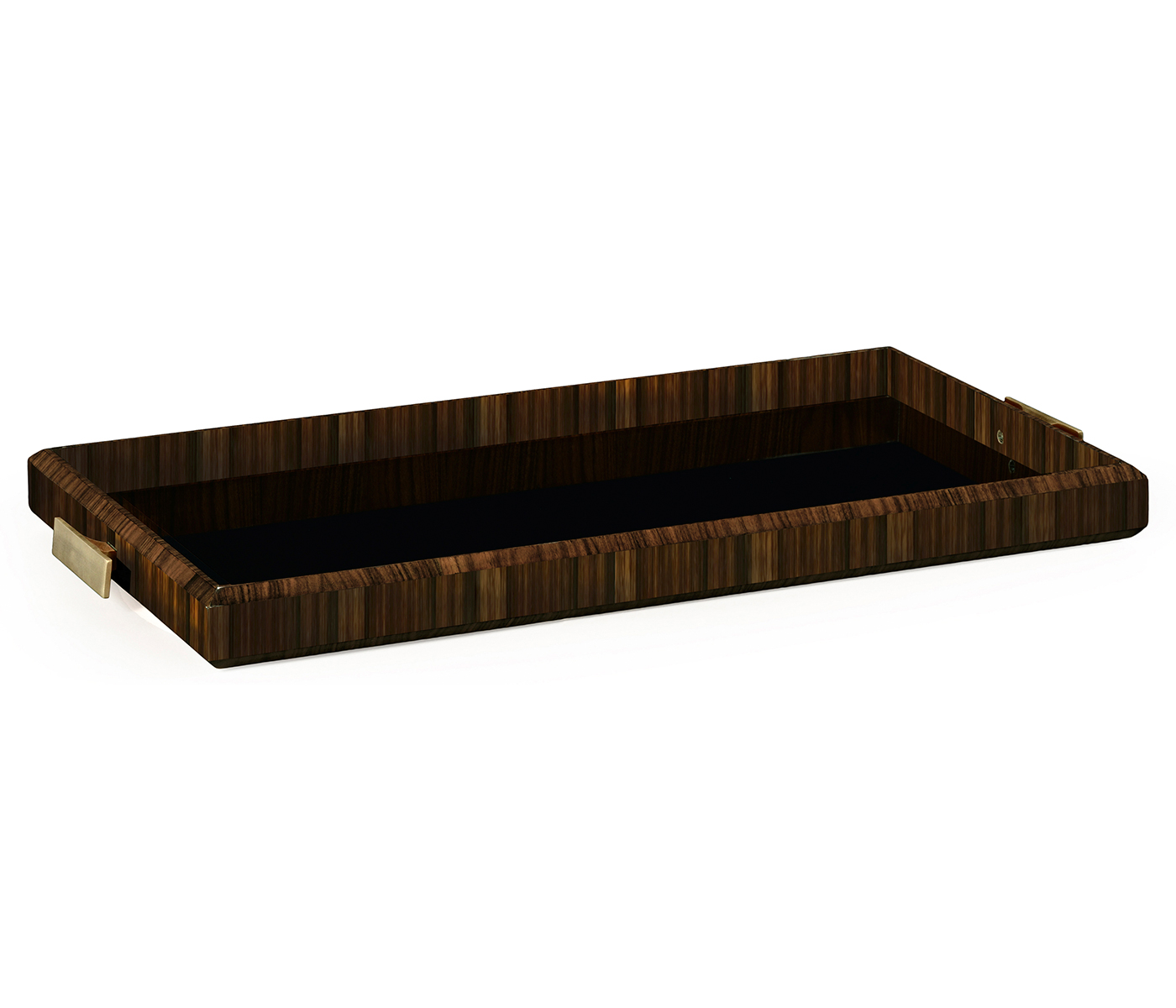 Rectangular Art Deco Macassar Ebony High Lustre Tray