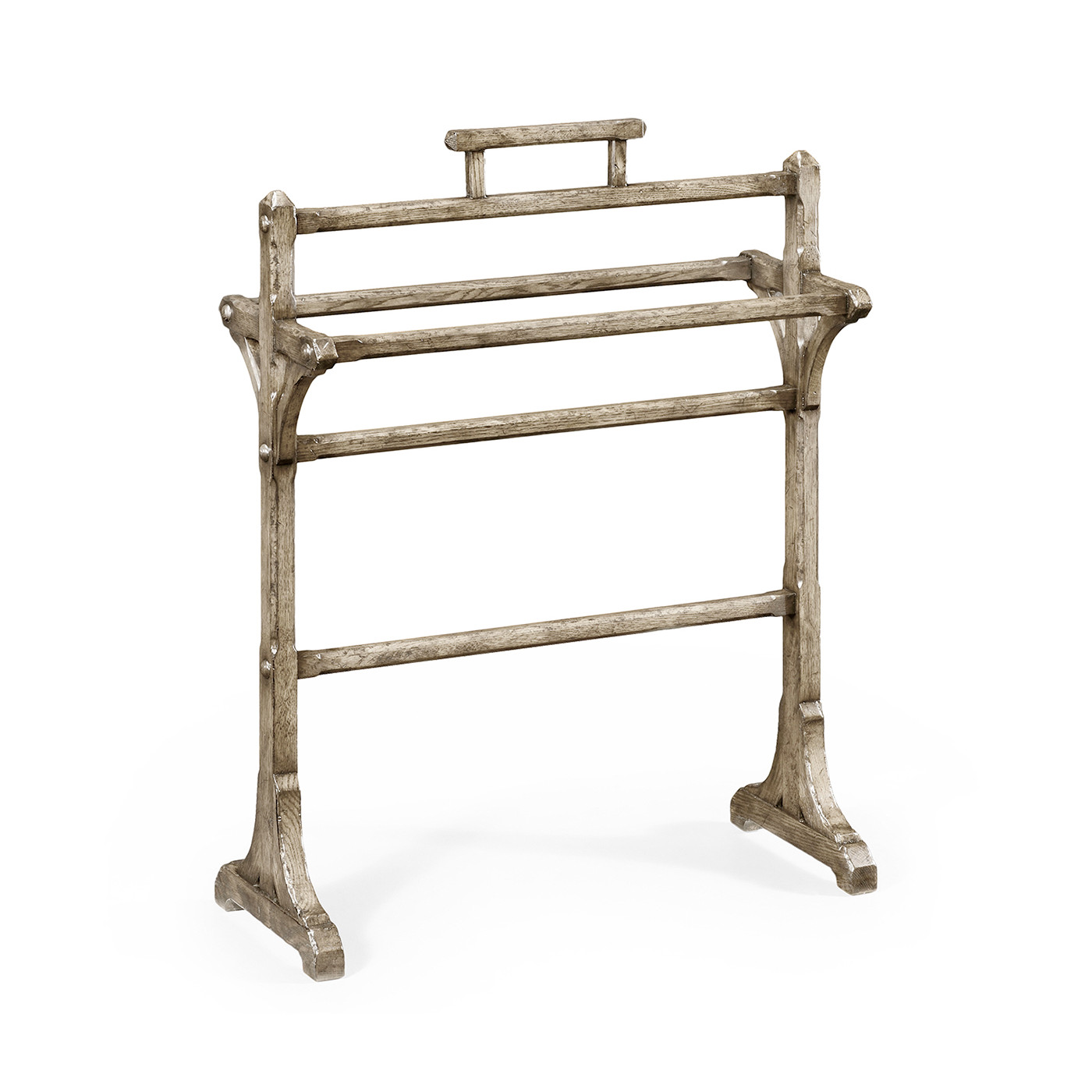 Victorian Style Grey Oak Towel Rack