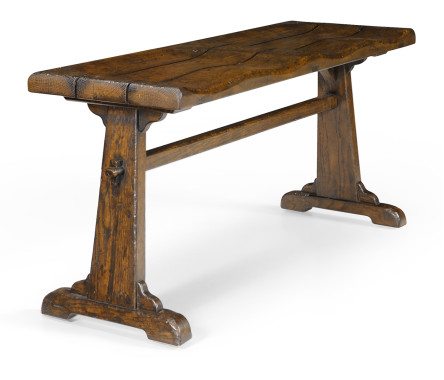 Traditional Dark Oak Tavern Dining Bench