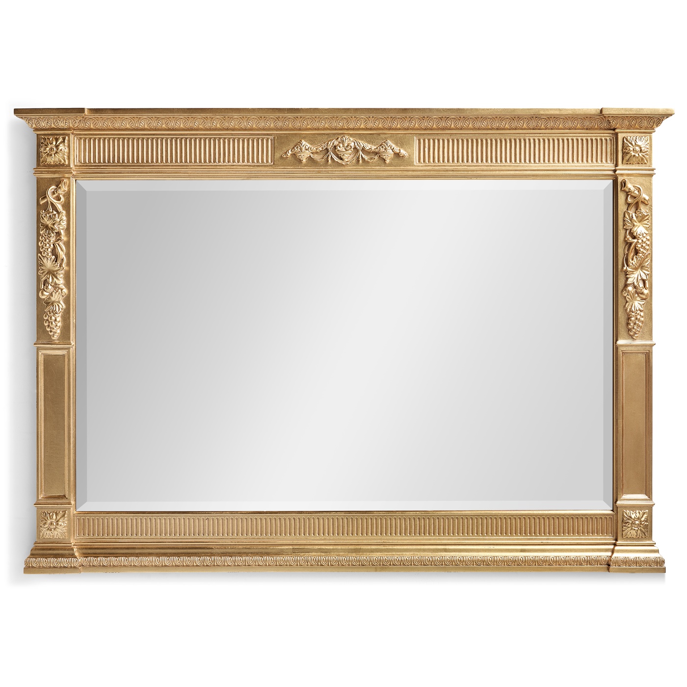 Empire Style Gilded Overmantle Mirror