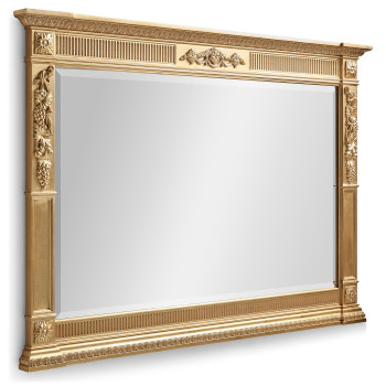 Empire Style Gilded Overmantle Mirror