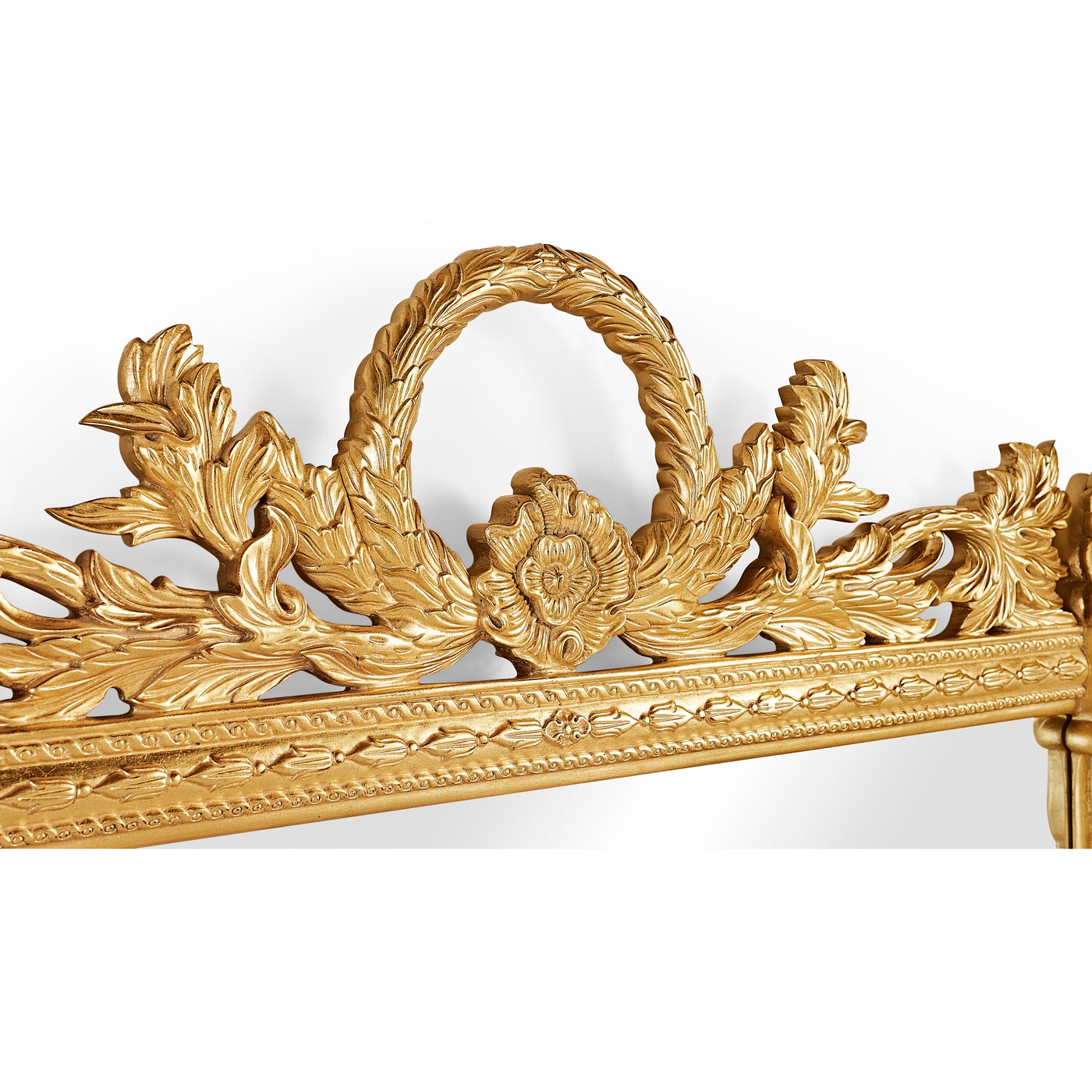 Empire Style Overmantle Mirror Circular Wreath