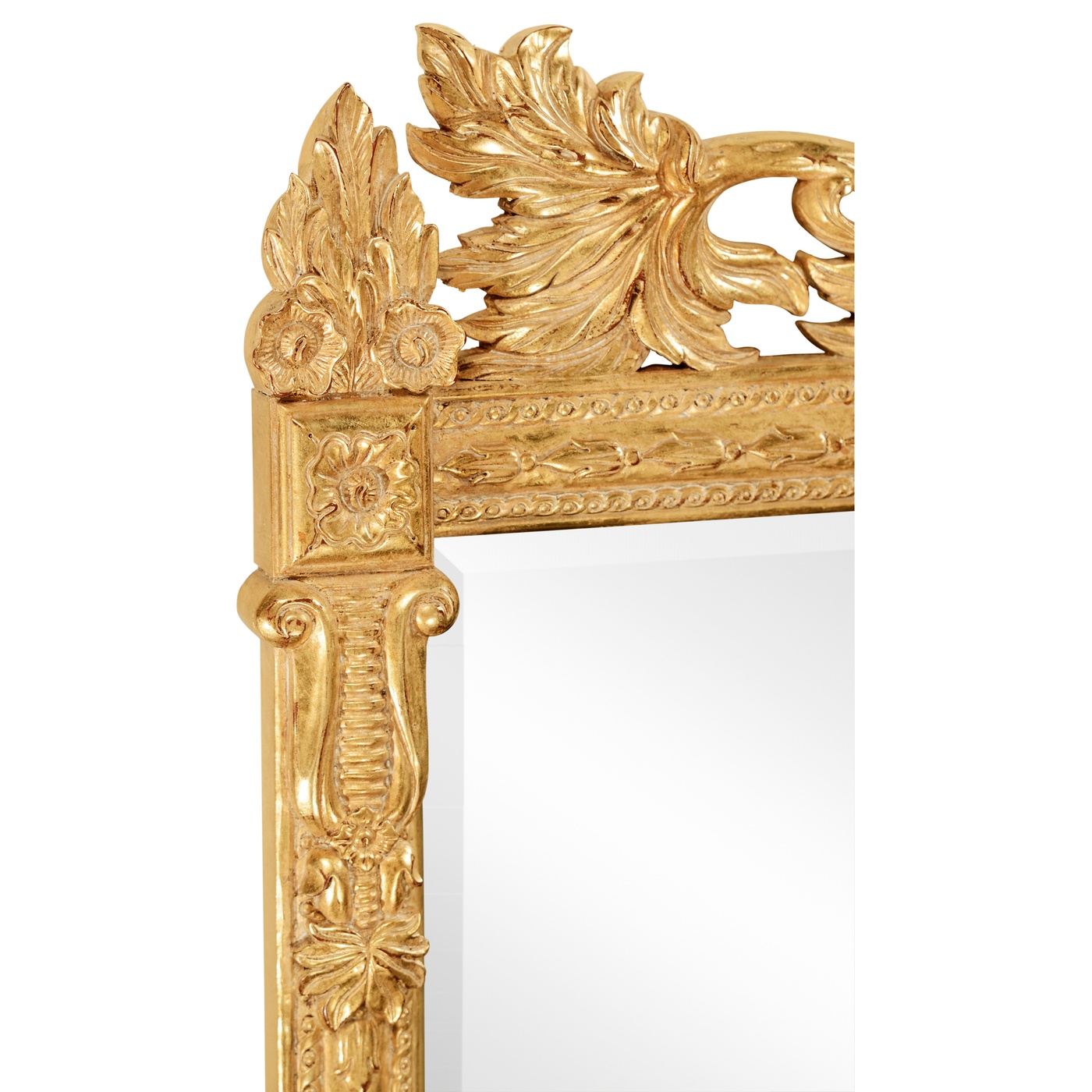 Empire Style Overmantle Mirror Circular Wreath