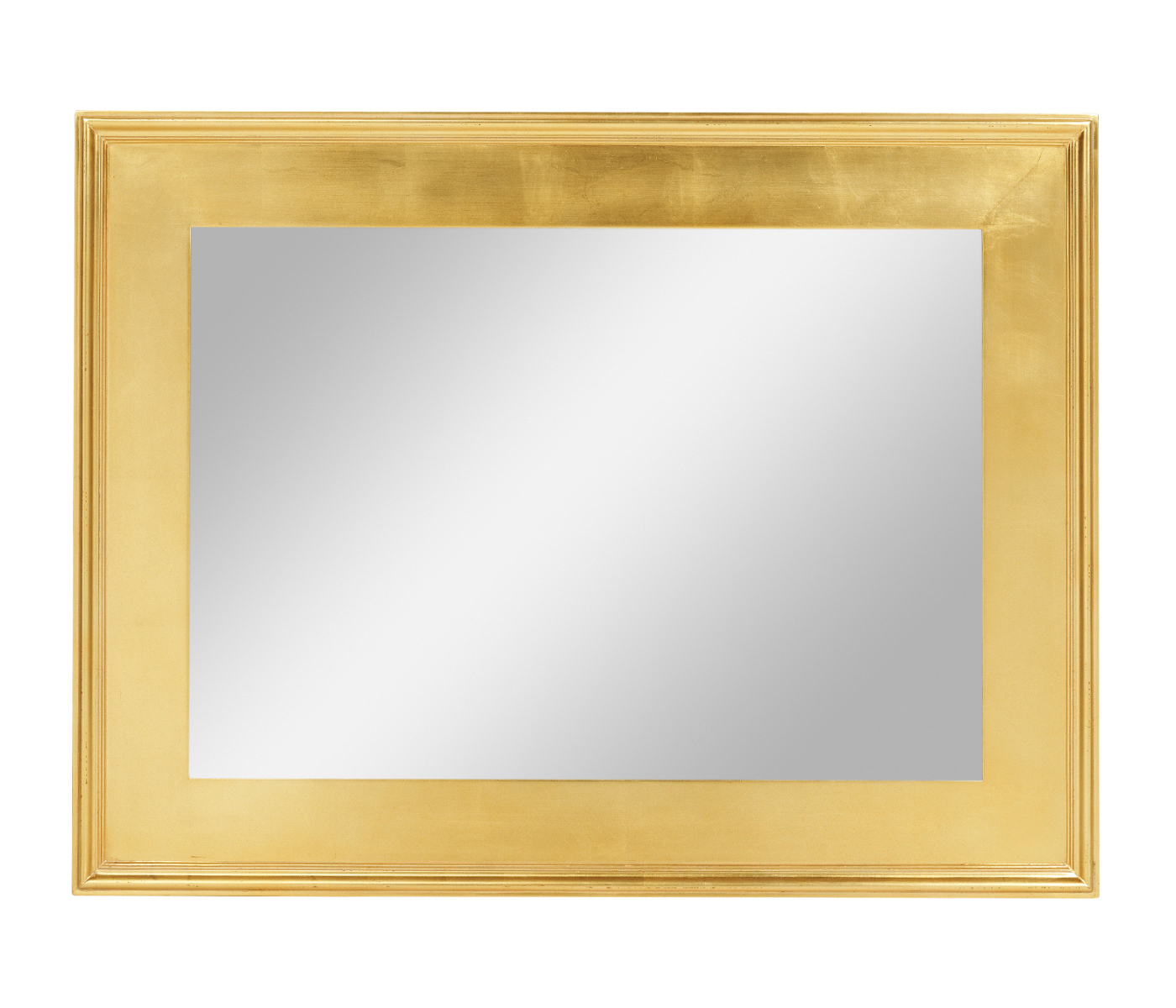 Rectangular gold leaf mirror