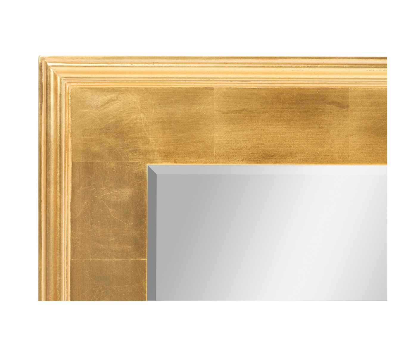Rectangular gold leaf mirror