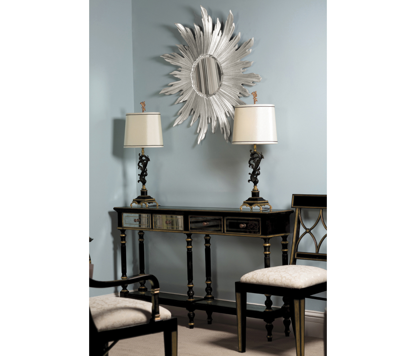 Small Gilded Sunburst Mirror