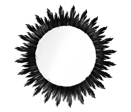 Large black sunburst mirror