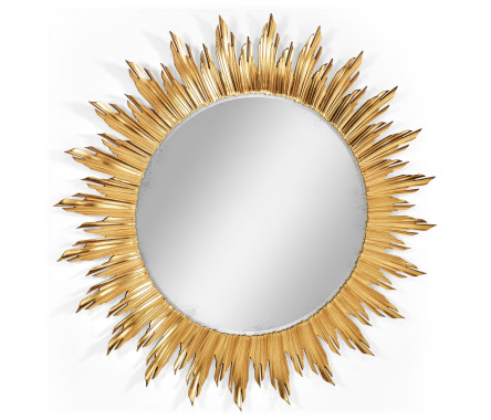 Large gilded sunburst mirror