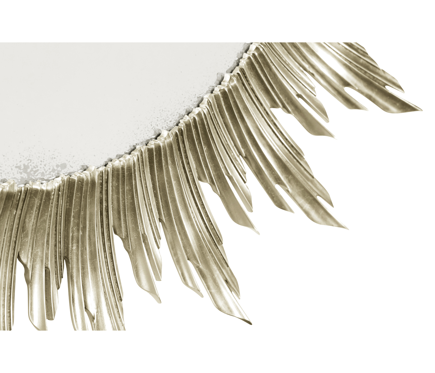 Large silver sunburst mirror