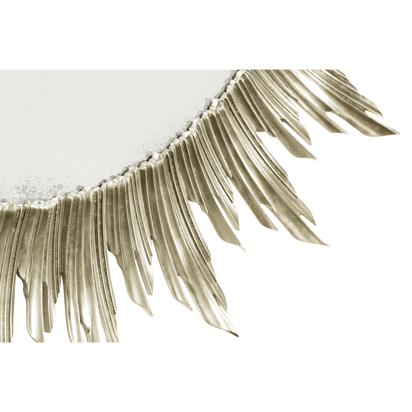 Large silver sunburst mirror