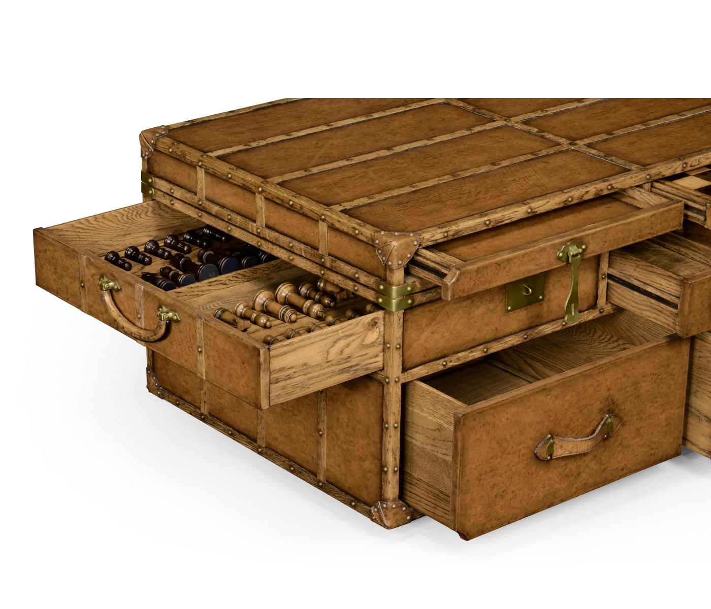 Travel Trunk Style Coffee Games Table