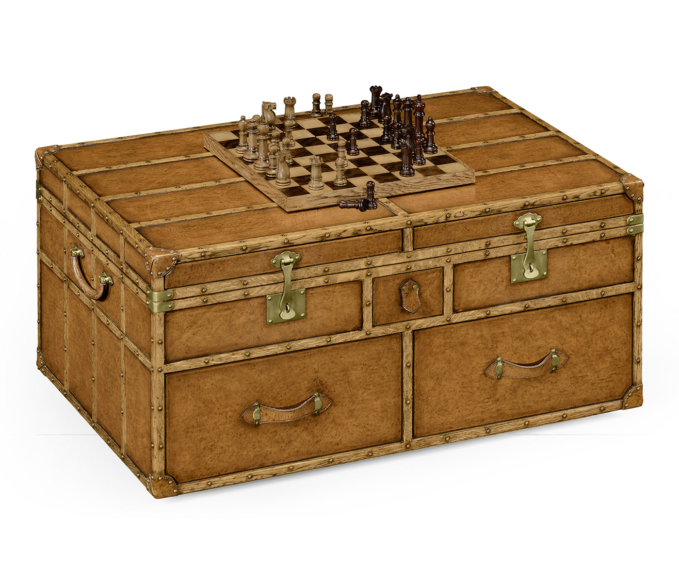 Travel Trunk Style Coffee Games Table