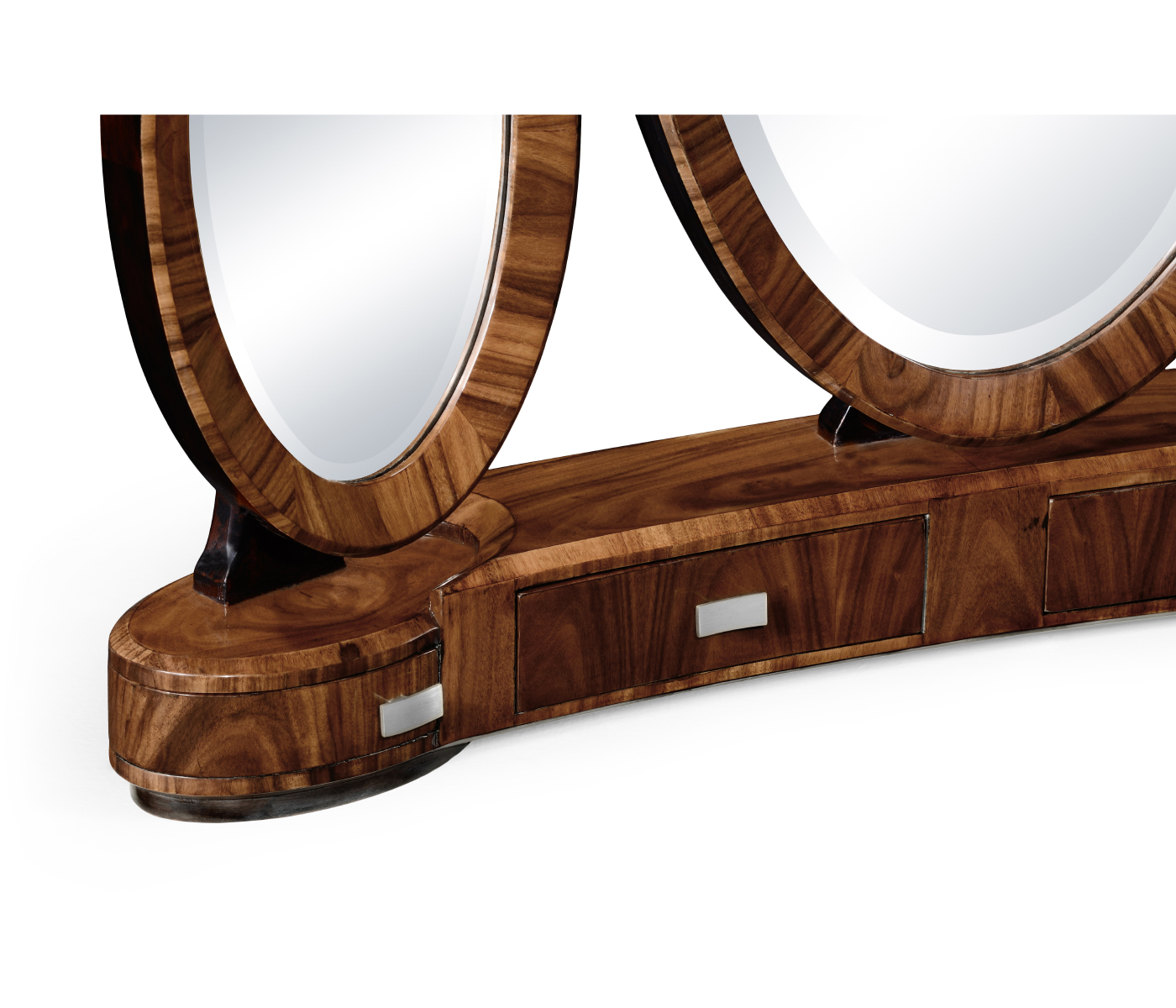 Art Deco style triple dressing mirror with stainless steel (Satin)