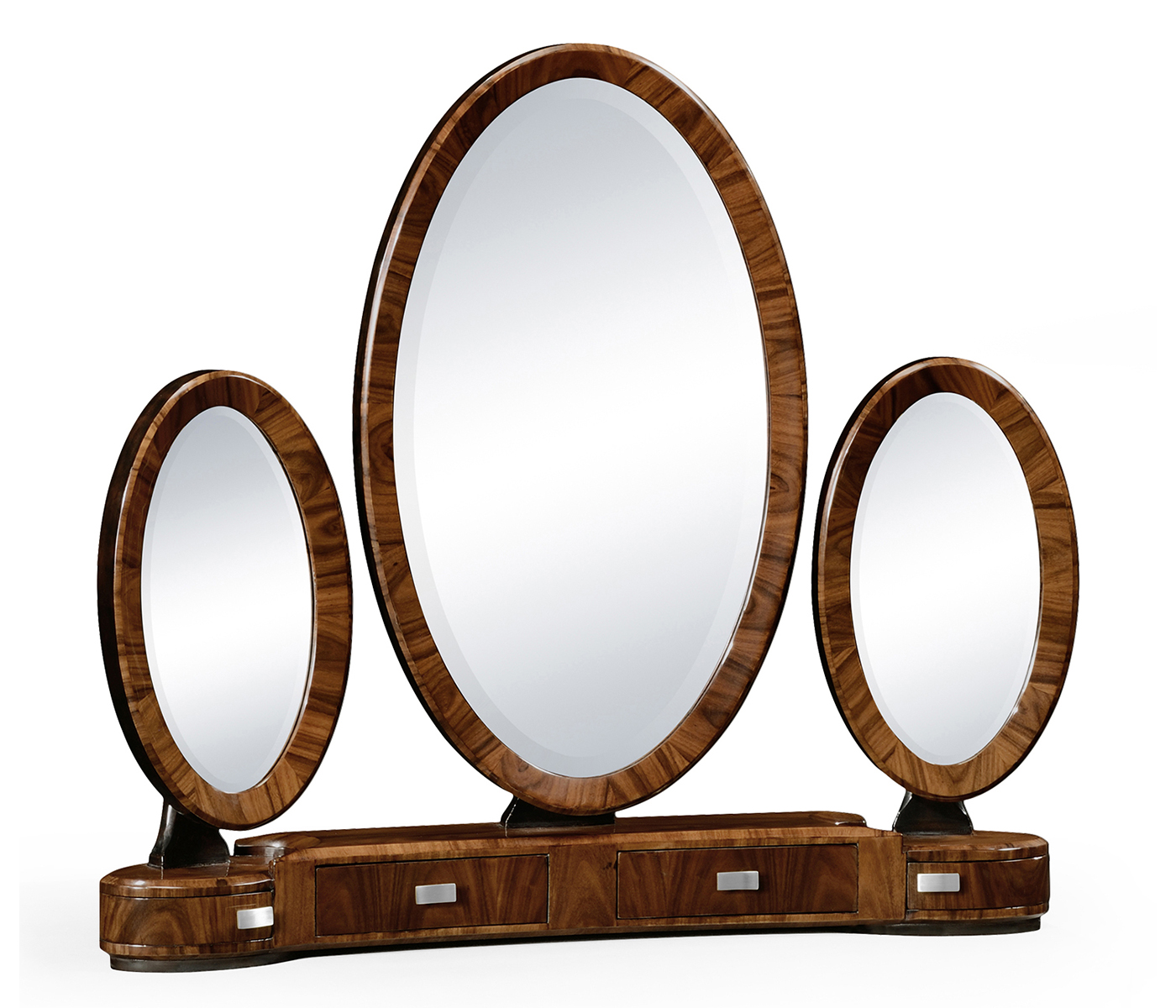 Art Deco style triple dressing mirror with stainless steel (Satin)