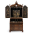 Queen Anne Walnut Bureau with Chinoiserie Interior & Mirrored Doors